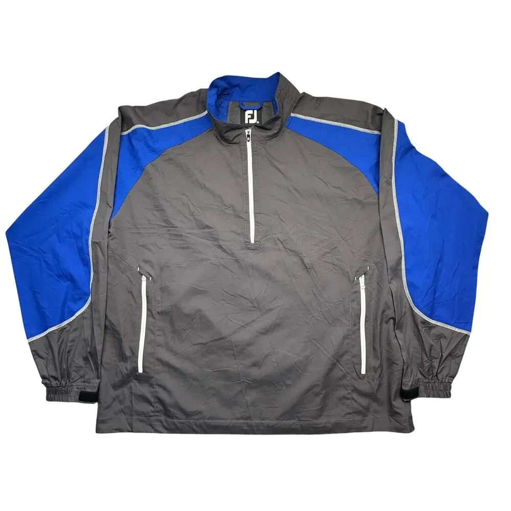FootJoy FJ 1/2 Zip Windshirt Windbreaker Jacket Mens XXL Blue Gray Golf 32612